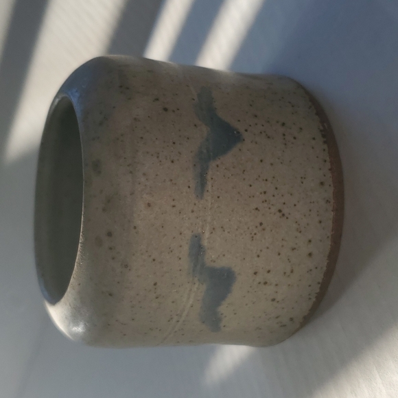 Pottery Blue Birds Gray Small Vase Home Decor - Picture 9 of 12